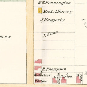 Vintage Map of Doylestown, Pennsylvania 1891