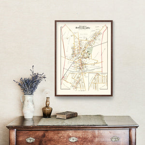 Vintage Map of Sellersville, Pennsylvania 1891