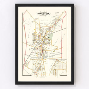 Vintage Map of Sellersville, Pennsylvania 1891
