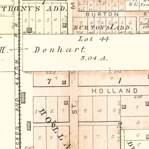 Vintage Map of Washington, Illinois 1891
