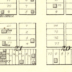 Vintage Map of Minier, Illinois 1891