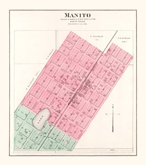 Vintage Map of Manito, Illinois 1891