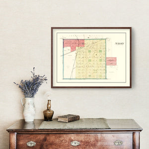 Vintage Map of Ackley, Iowa 1892