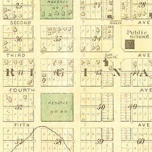 Vintage Map of Ackley, Iowa 1892