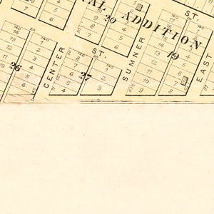 Vintage Map of Alden, Iowa 1892