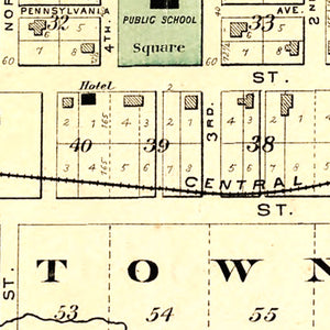 Vintage Map of Steamboat Rock, Iowa 1892