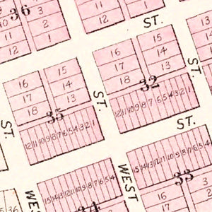 Vintage Map of Mayville, North Dakota 1892