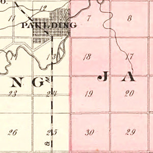 Vintage Map of Paulding County, Ohio 1892