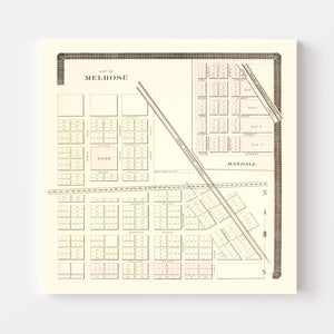Vintage Map of Melrose, Ohio 1892