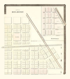 Vintage Map of Melrose, Ohio 1892