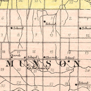 Vintage Map of Henry County, Illinois 1893