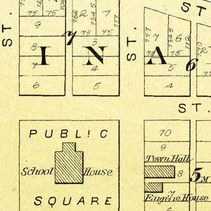 Vintage Map of Annawan, Illinois 1893