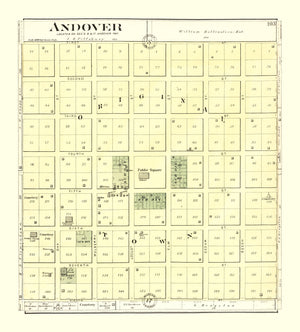 Vintage Map of Andover, Illinois 1893