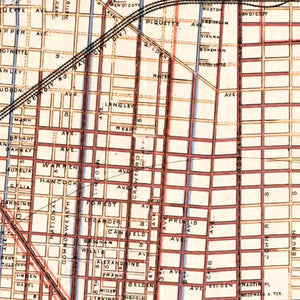 Vintage Map of Detroit, Michigan 1893