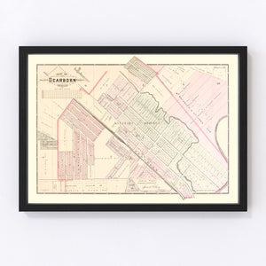 Vintage Map of Dearborn, Michigan 1893