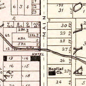 Vintage Map of Wolcottville, Indiana 1893