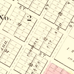Vintage Map of Bushnell, Illinois 1893