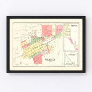Vintage Map of Colchester, Illinois 1893