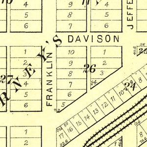 Vintage Map of Roanoke, Illinois 1893