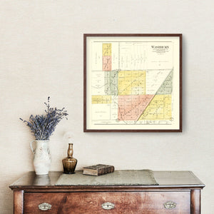 Vintage Map of Washburn, Illinois 1893