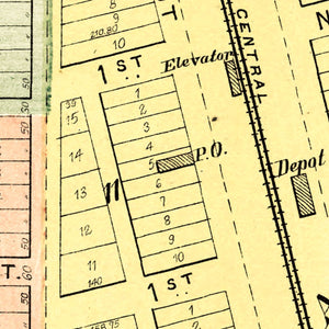 Vintage Map of Kappa, Illinois 1893