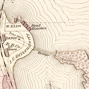 Vintage Map of Rome City, Indiana 1893