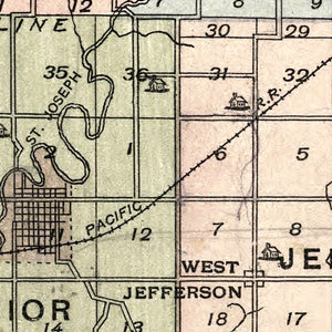 Vintage Map of Williams County, Ohio 1894