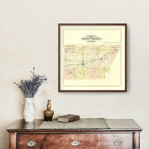 Vintage Map of De Witt County, Illinois 1894