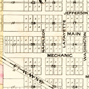 Vintage Map of Valparaiso, Indiana 1895