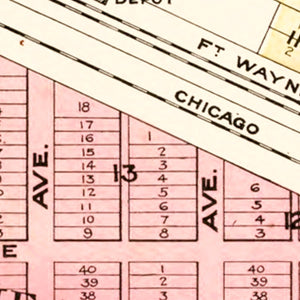 Vintage Map of Wheeler, Indiana 1895