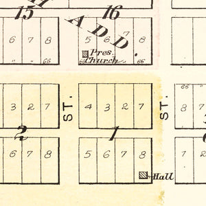 Vintage Map of Perry, Illinois 1895