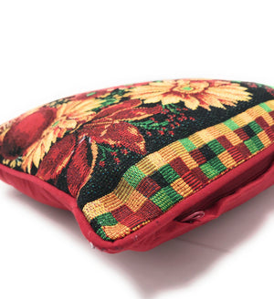 DaDa Bedding Set of 4 Pieces - Autumn Harvest Halloween & Christmas Ornaments Holiday Tapestry Throw Pillow Covers Bundle Pack - 16" x 16"