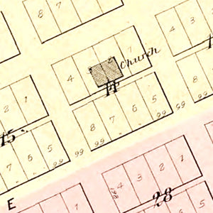 Vintage Map of Dexter, Michigan 1895