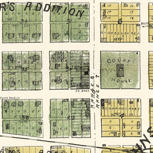 Vintage Map of Kahoka, Missouri 1896