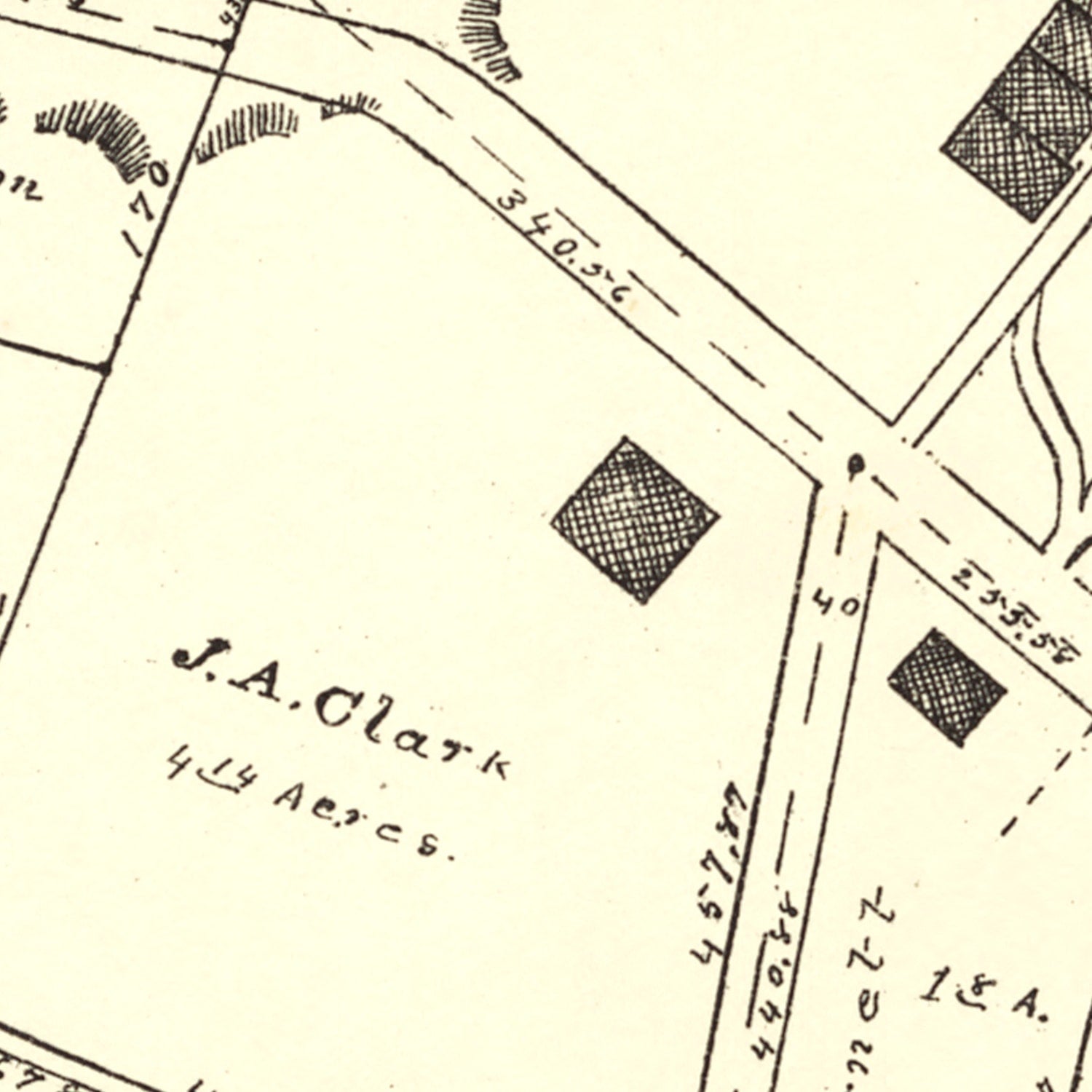 Vintage Map of Wilberforce, Ohio 1896