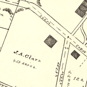 Vintage Map of Wilberforce, Ohio 1896