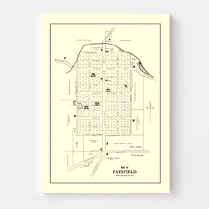 Vintage Map of Fairfield, Ohio 1896