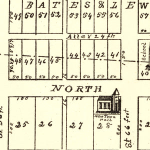 Vintage Map of Clifton, Ohio 1896