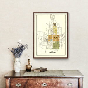 Vintage Map of Jamestown, Ohio 1896