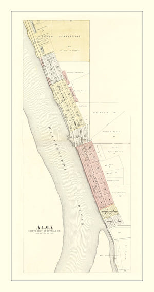 Vintage Map of Alma, Wisconsin 1896