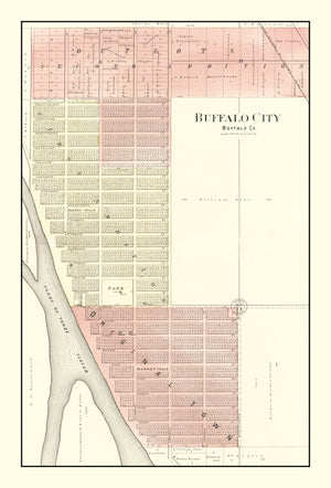 Vintage Map of Buffalo, Wisconsin 1896