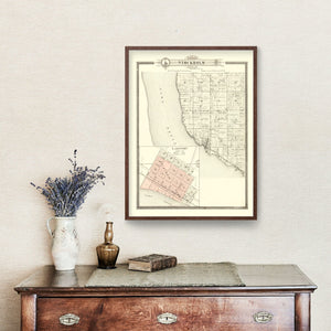 Vintage Map of Stockholm, Wisconsin 1896