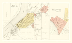 Vintage Map of Durand, Wisconsin 1896