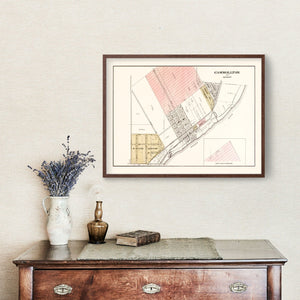 Vintage Map of Carrollton, Michigan 1896