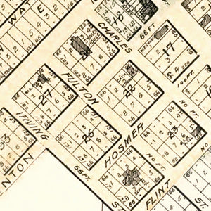 Vintage Map of Saint Charles, Michigan 1896
