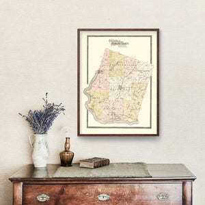 Vintage Map of Howard County, Missouri 1897