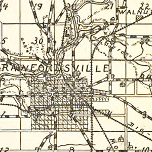 Vintage Map of Montgomery County, Indiana 1898