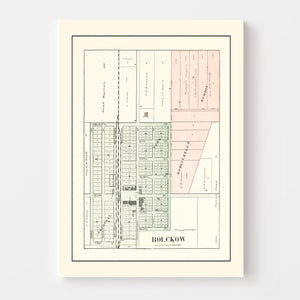 Vintage Map of Bolckow, Missouri 1898