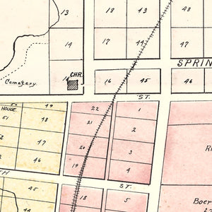 Vintage Map of Patoka, Indiana 1899