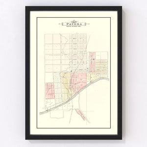 Vintage Map of Patoka, Indiana 1899